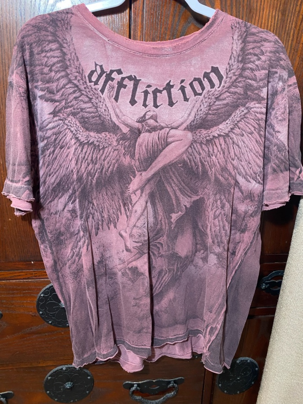 Affliction Distressed Rose Graphic Short-Sleeve Tee